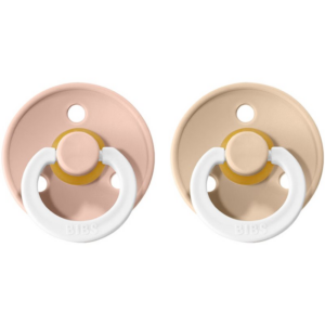 BIBS Colour Natural Rubber Size 2: 6+ months cumi Blush Night / Vanilla Night 2 db-Ár