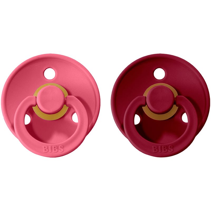 BIBS Colour Natural Rubber Size 2: 6+ months cumi Coral / Ruby 2 db-Ár