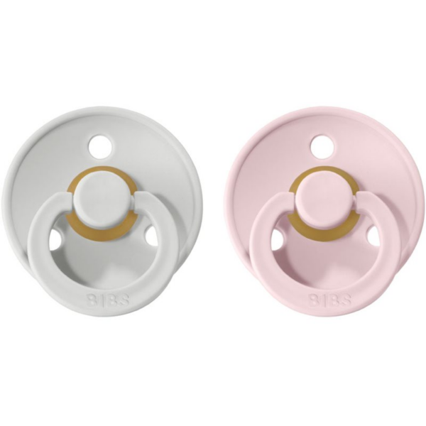 BIBS Colour Natural Rubber Size 2: 6+ months cumi Haze / Blossom 2 db-Ár