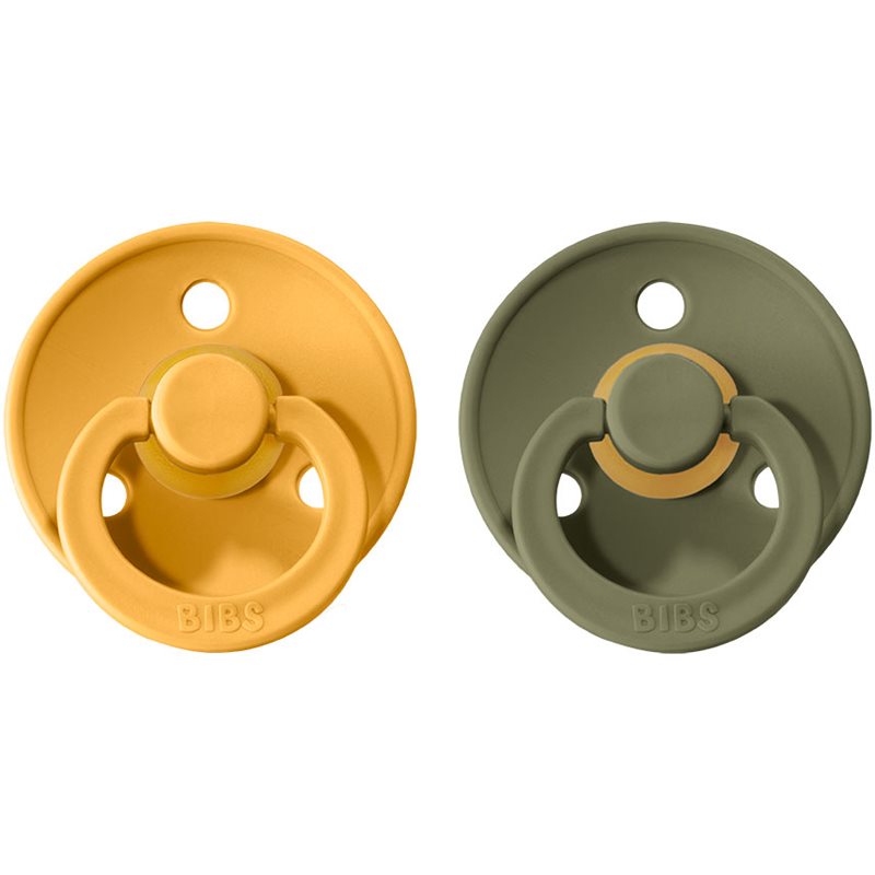 BIBS Colour Natural Rubber Size 2: 6+ months cumi Honey Bee / Olive 2 db-Ár
