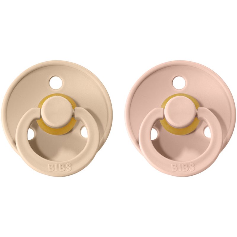 BIBS Colour Natural Rubber Size 2: 6+ months cumi Vanilla / Blush 2 db-Ár