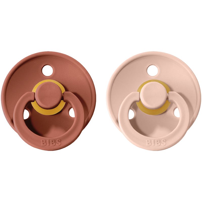 BIBS Colour Natural Rubber Size 2: 6+ months cumi Woodchuck / Blush 2 db-Ár