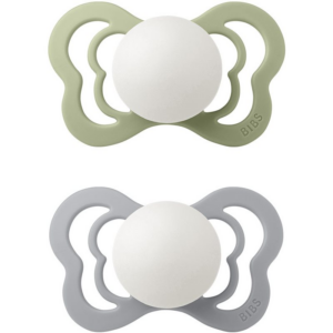 BIBS Couture Glow Silicone Size 2: 6+ months cumi Sage / Cloud 2 db-Ár