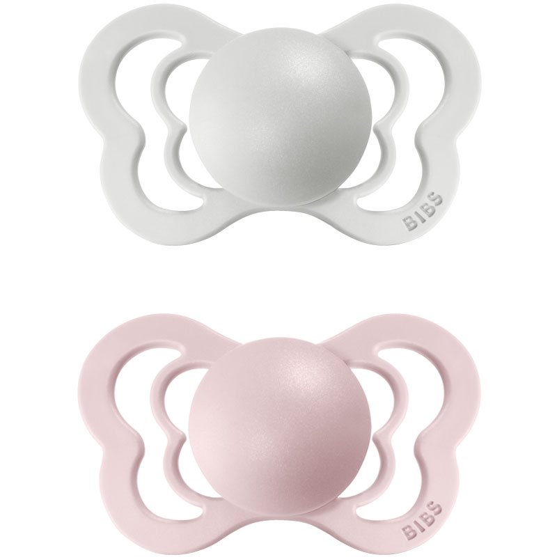 BIBS Couture Natural Rubber Size 1: 0+ months cumi Haze / Blossom 2 db-Ár