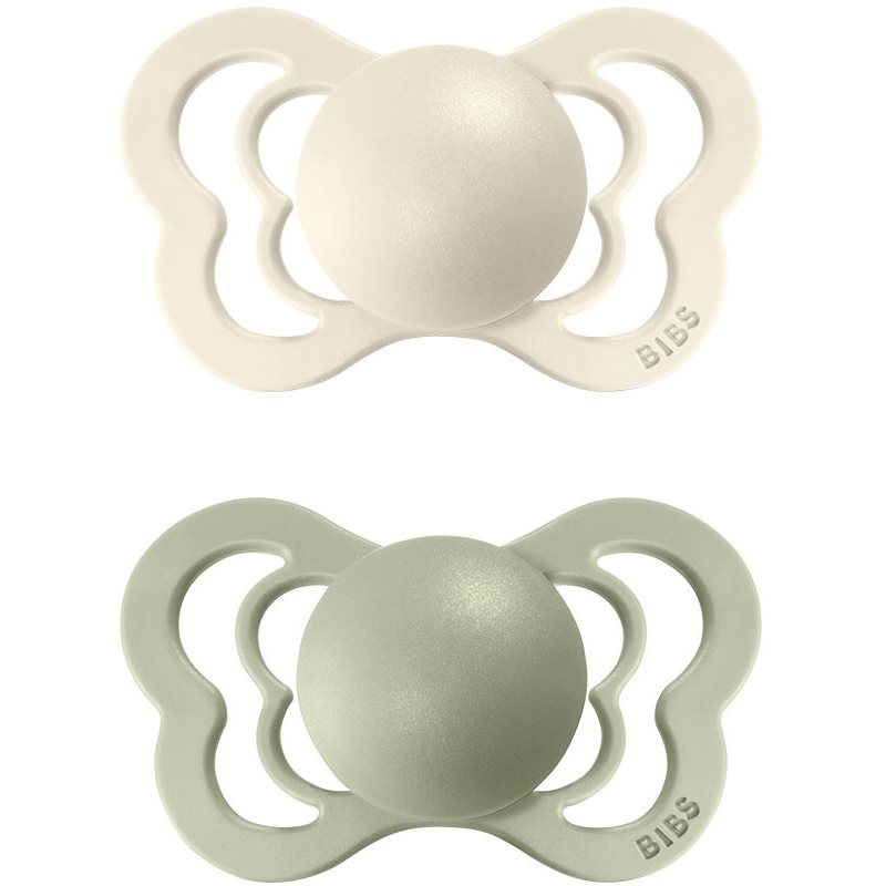 BIBS Couture Natural Rubber Size 1: 0+ months cumi Ivory / Sage 2 db-Ár