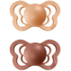 BIBS Couture Natural Rubber Size 1: 0+ months cumi Peach / Woodchuck 2 db-Ár