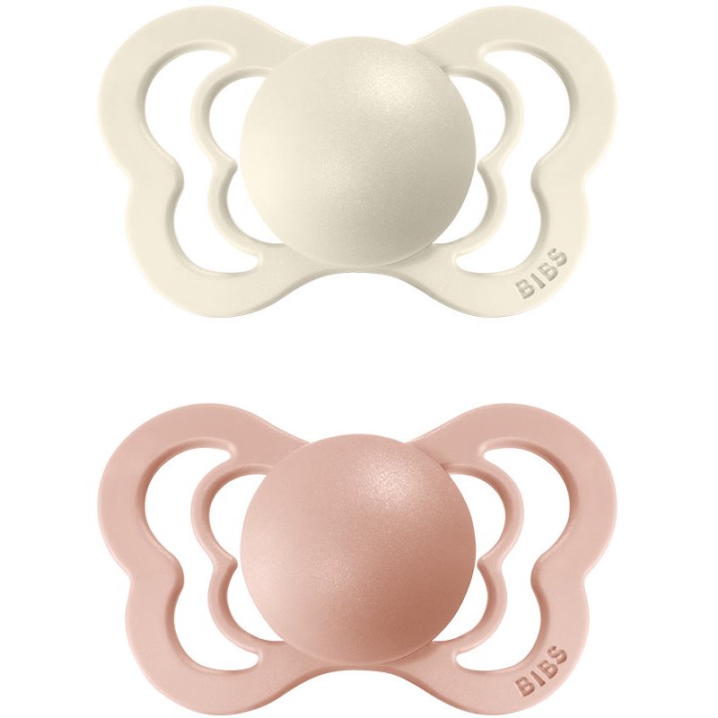 BIBS Couture Natural Rubber Size 2: 6+ months cumi Ivory / Blush 2 db-Ár