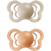 BIBS Couture Natural Rubber Size 2: 6+ months cumi Vanilla / Peach 2 db-Ár