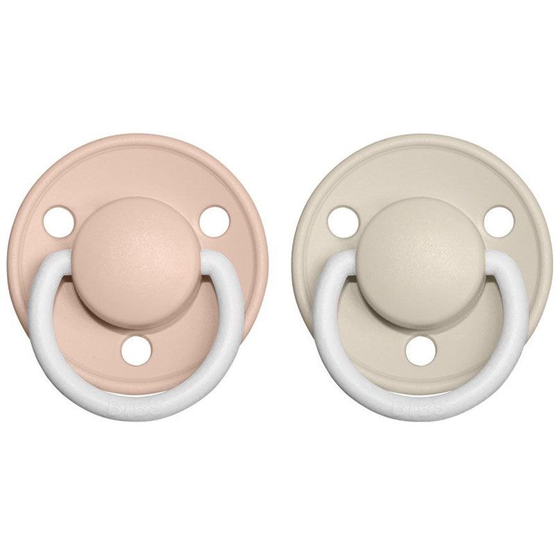BIBS De Lux Natural Rubber Night Size 1: 0+ months cumi Blush / Vanilla 2 db-Ár