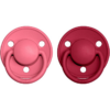 BIBS De Lux Natural Rubber Size 1: 0+ months cumi Coral / Ruby 2 db-Ár