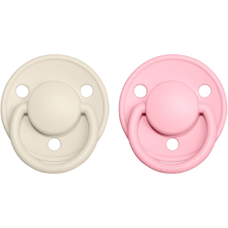 BIBS De Lux Natural Rubber Size 2: 6+ months cumi Ivory / Baby Pink 2 db-Ár