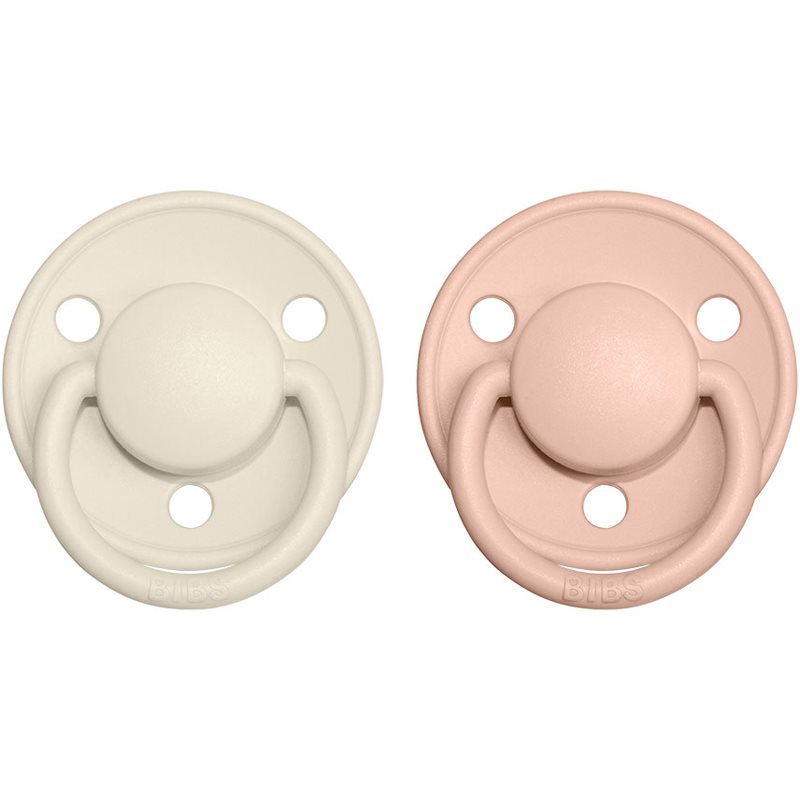BIBS De Lux Natural Rubber Size 2: 6+ months cumi Ivory / Blush 2 db-Ár