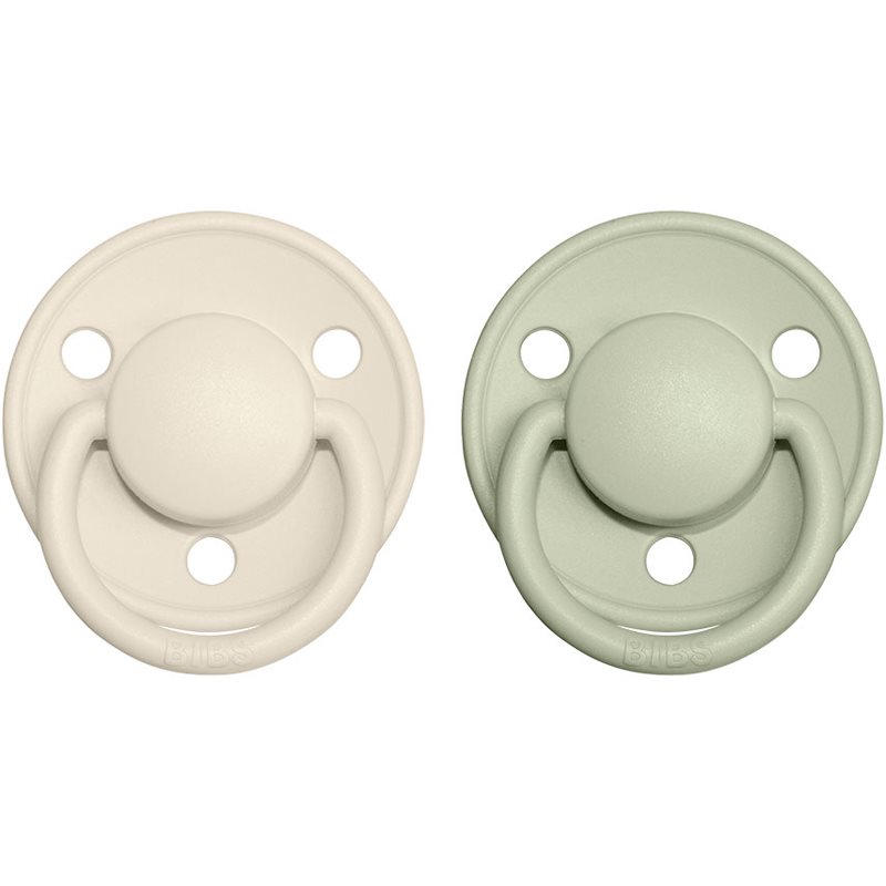 BIBS De Lux Natural Rubber Size 2: 6+ months cumi Ivory / Sage 2 db-Ár