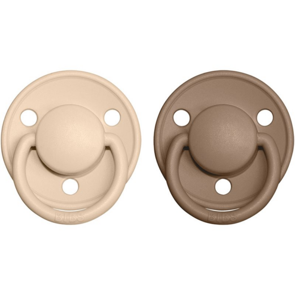 BIBS De Lux Natural Rubber Size 2: 6+ months cumi Vanilla / Dark Oak 2 db-Ár