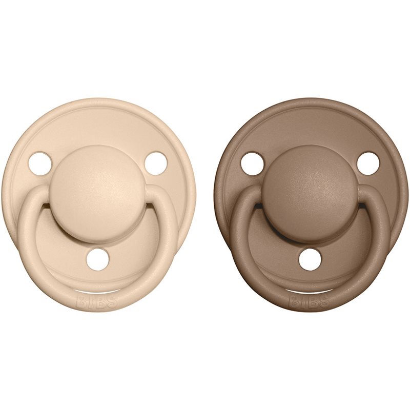 BIBS De Lux Natural Rubber Size 2: 6+ months cumi Vanilla / Dark Oak 2 db-Ár