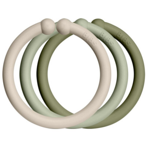 BIBS Loops akasztókarikák Vanilla / Sage / Olive 12 db-Ár