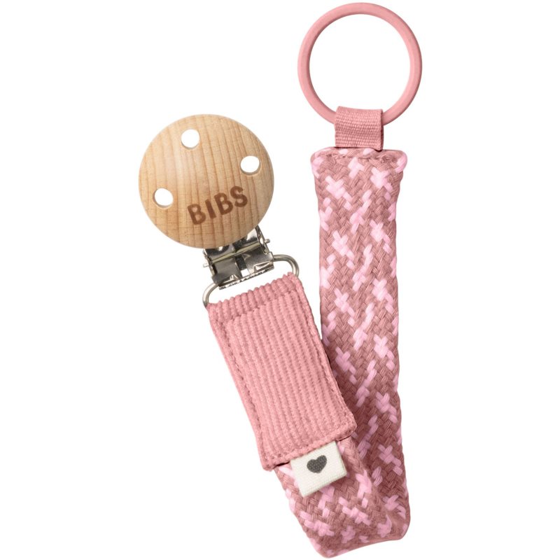 BIBS Paci Braid cumitartó csipesz Dusty Pink / Baby Pink 1 db-Ár