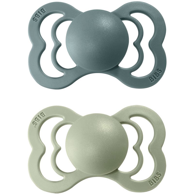 BIBS Supreme Natural Rubber Size 1: 0+ months cumi Island Sea / Sage 2 db-Ár
