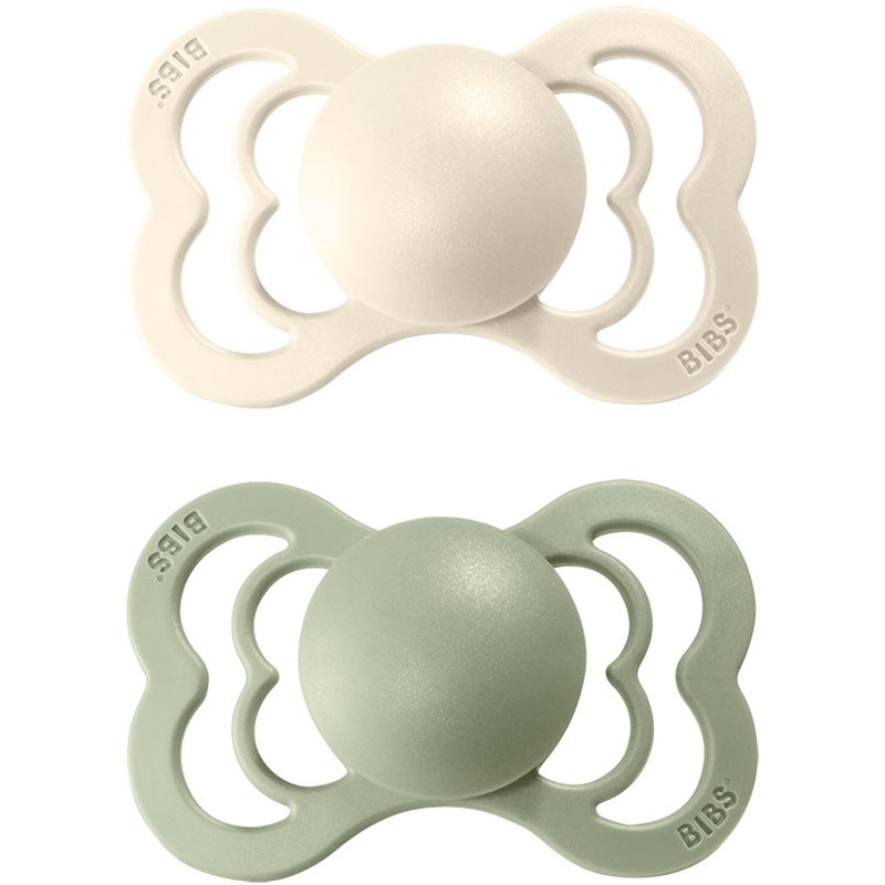 BIBS Supreme Natural Rubber Size 1: 0+ months cumi Ivory / Sage 2 db-Ár