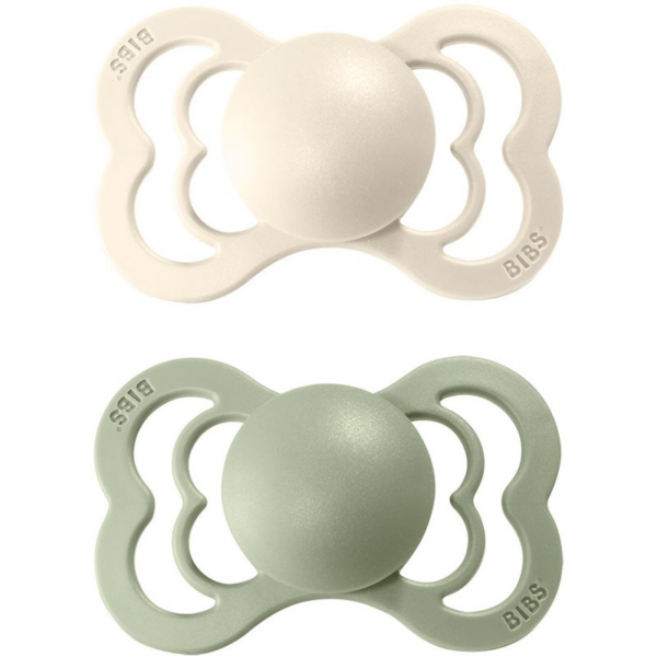 BIBS Supreme Natural Rubber Size 2: 6+ months cumi Ivory / Sage 2 db-Ár