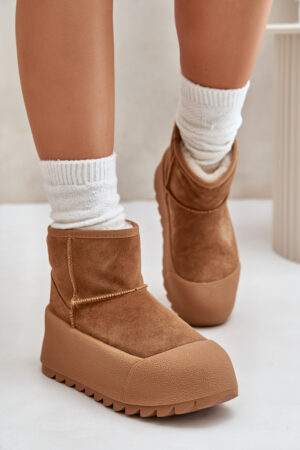 BIG STAR SHOES Bélelt Velúr Hótalpak Platformon Big Star