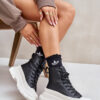 BIG STAR SHOES Bőr Hőszigetelt Tornacipők Masszív Platformon Big Star