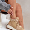 BIG STAR SHOES Bőr Sneaker Csizmák Nőknek Szőrrel A Platformon Big Star
