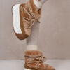 BIG STAR SHOES Bőr női hócsizma vastag talpon szőrmével Big Star