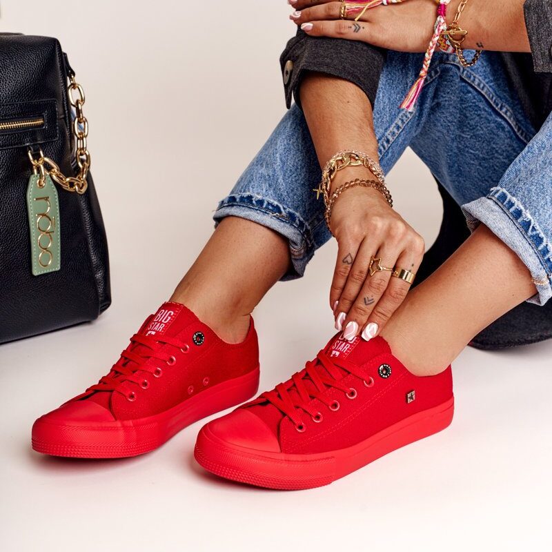 BIG STAR SHOES Damskie Trampki Big Star Czerwone