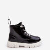 BIG STAR SHOES Fényes steppelt gyerekcsizma Big Star
