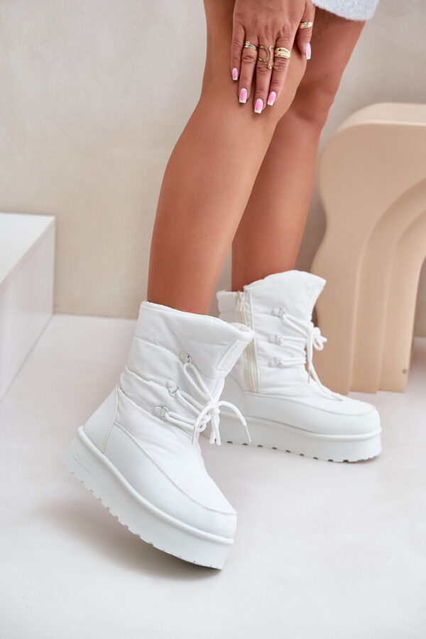 BIG STAR SHOES Havas csizmák platformon cipzárral Big Star