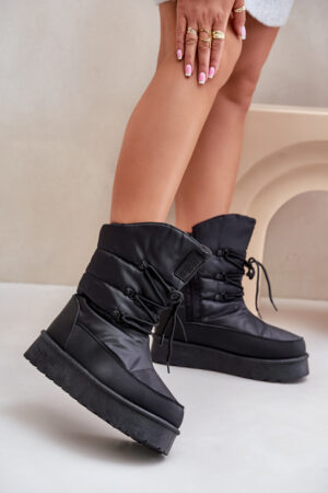 BIG STAR SHOES Hópárnás csizmák platformon cipzárral Big Star