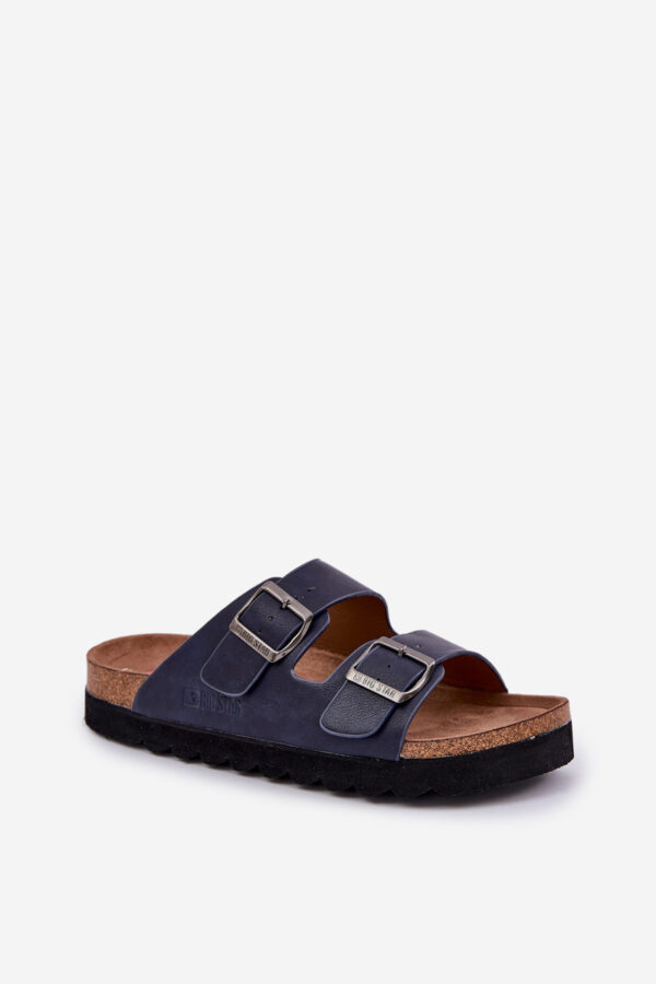 BIG STAR SHOES Könnyű Férfi Papucsok Csattal Eko Bőr Big Star