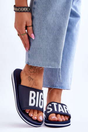 BIG STAR SHOES Női Big Star klasszikus papucs JJ274A323 sötétkék