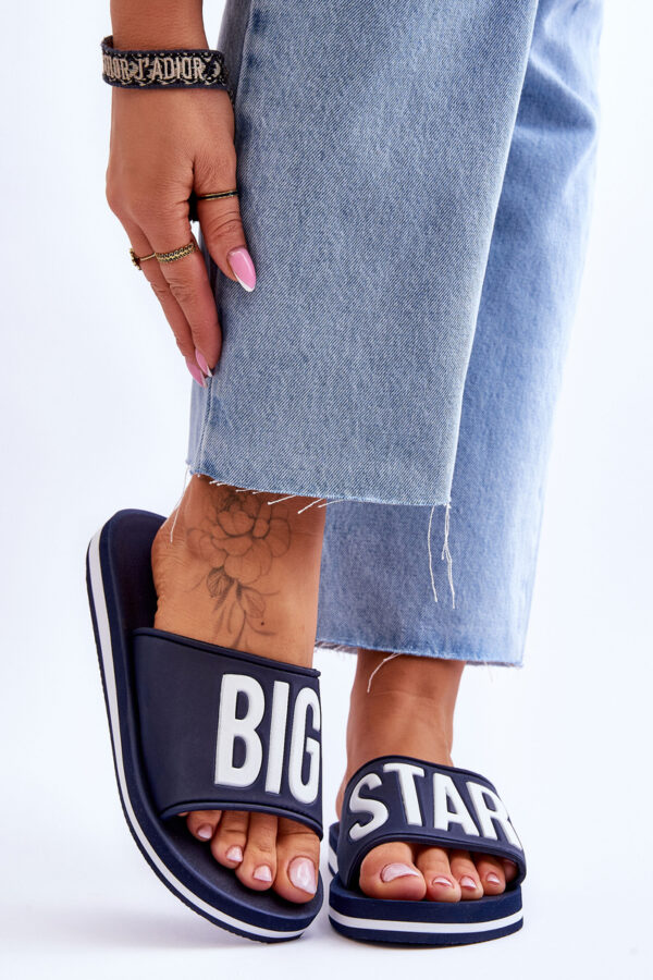 BIG STAR SHOES Női Big Star klasszikus papucs JJ274A323 sötétkék