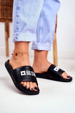 BIG STAR SHOES Női csúszda Big Star fekete GG274040