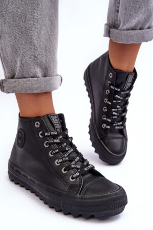 BIG STAR SHOES Női tornacipő Big Star High meleg fekete