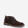 BIG STAR SHOES Velúr férfi fűzős csizma Sötétbarna Big Star