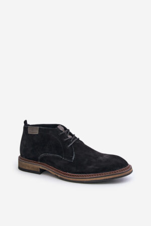 BIG STAR SHOES Velúr férfi fűzős csizma