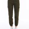 BİKELİFE Khaki Cargo Pocket Gabardine Trousers