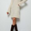 BİKELİFE Women's Mini Lycra Winter Knitwear Dress