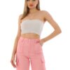 BİKELİFE Women's Pink High Waist Lycra Shorts & Bermuda