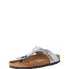 BIRKENSTOCK Ujjelválasztó-pántos szandál 'Gizeh'  ezüst-hu