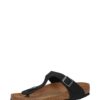BIRKENSTOCK Ujjelválasztó-pántos szandál 'Gizeh'  fekete-hu