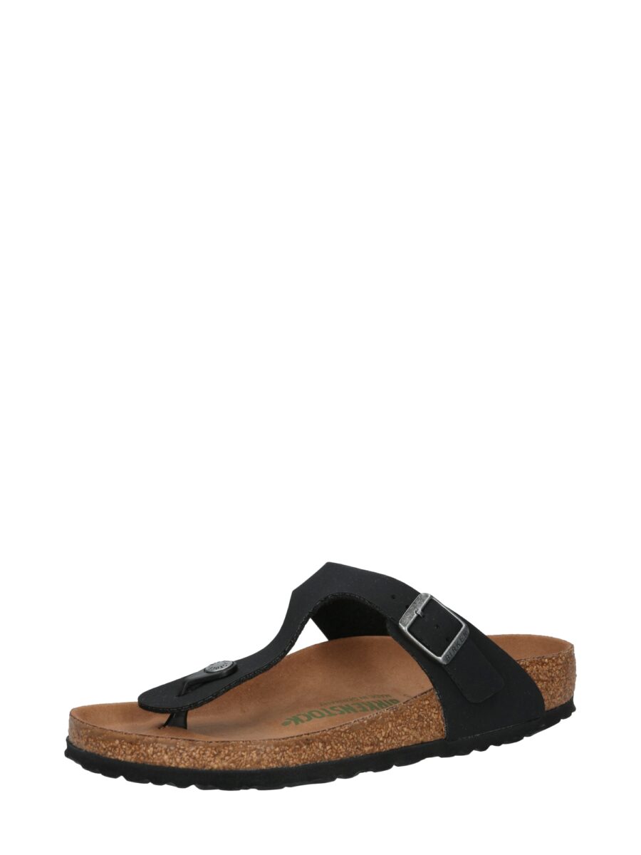 BIRKENSTOCK Ujjelválasztó-pántos szandál 'Gizeh'  fekete-hu