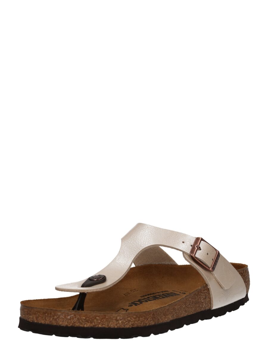 BIRKENSTOCK Ujjelválasztó-pántos szandál 'Gizeh'  krém-hu