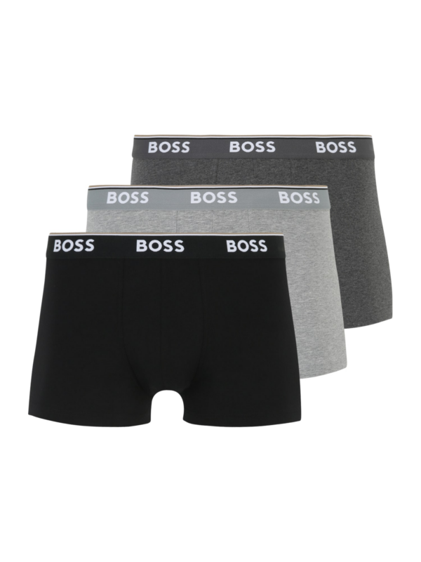 BOSS Boxeralsók 'Power'  sötétszürke / szürke melír / fekete / fehér-Ár