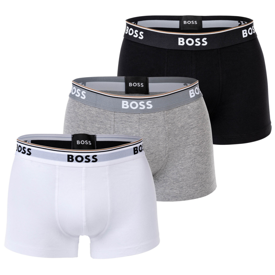 BOSS Boxeralsók 'Power'  szürke melír / fekete / fehér-Hungary