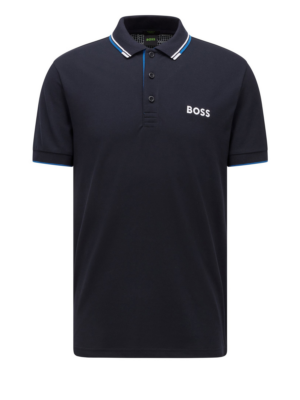 BOSS Póló 'Paddy Pro'  kék / éjkék / fehér-Hungary