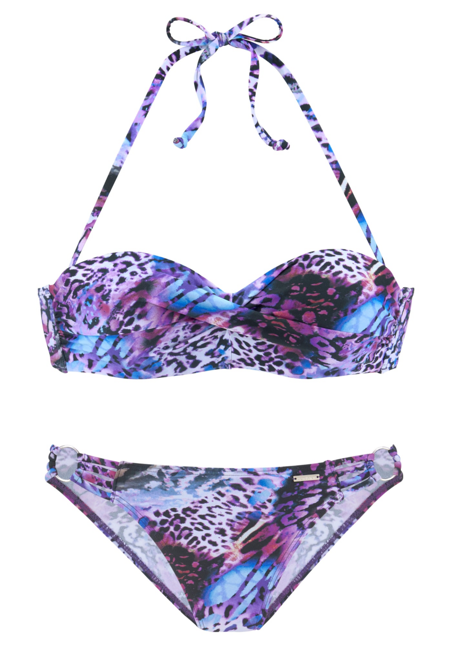 BRUNO BANANI Bikini  szilva / orgona / fekete / fehér-Ár